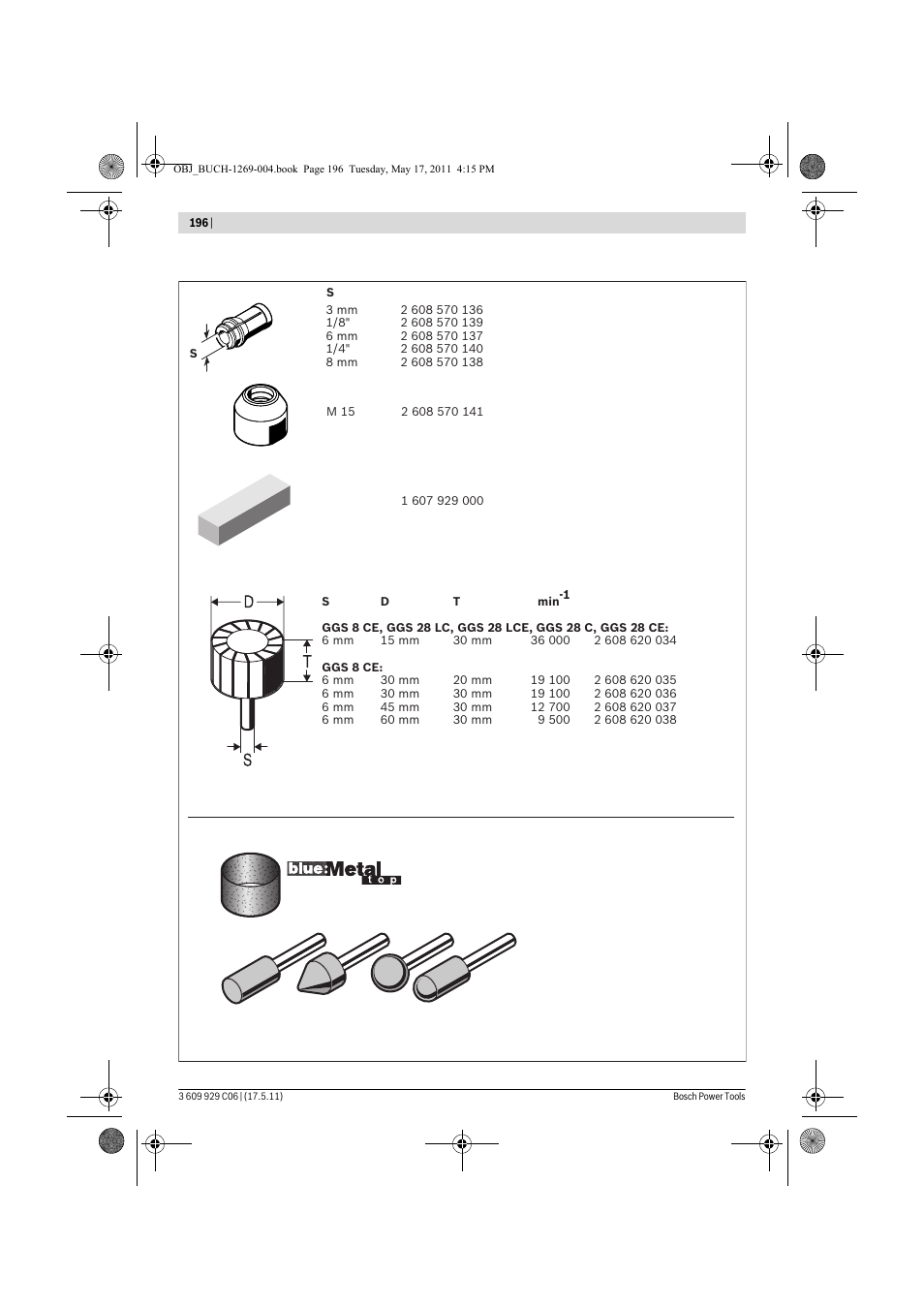 Bosch GGS 8 CE Professional User Manual | Page 196 / 196