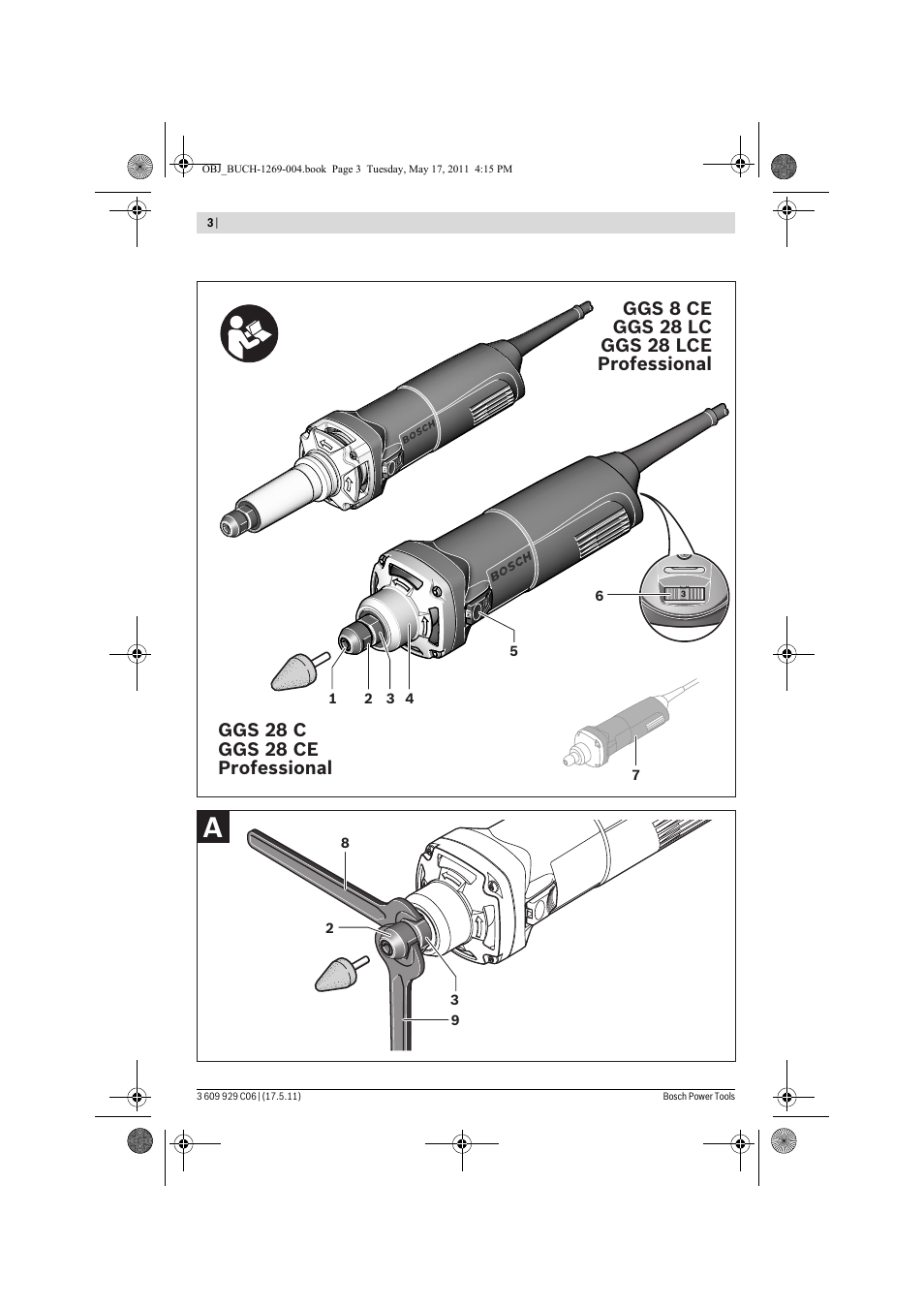 Bosch GGS 8 CE Professional User Manual | Page 3 / 196