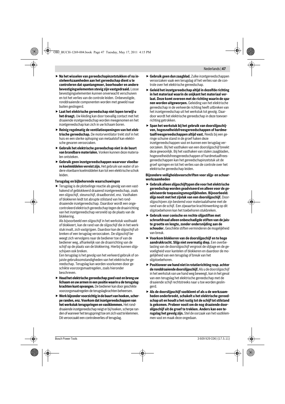 Bosch GGS 8 CE Professional User Manual | Page 47 / 196