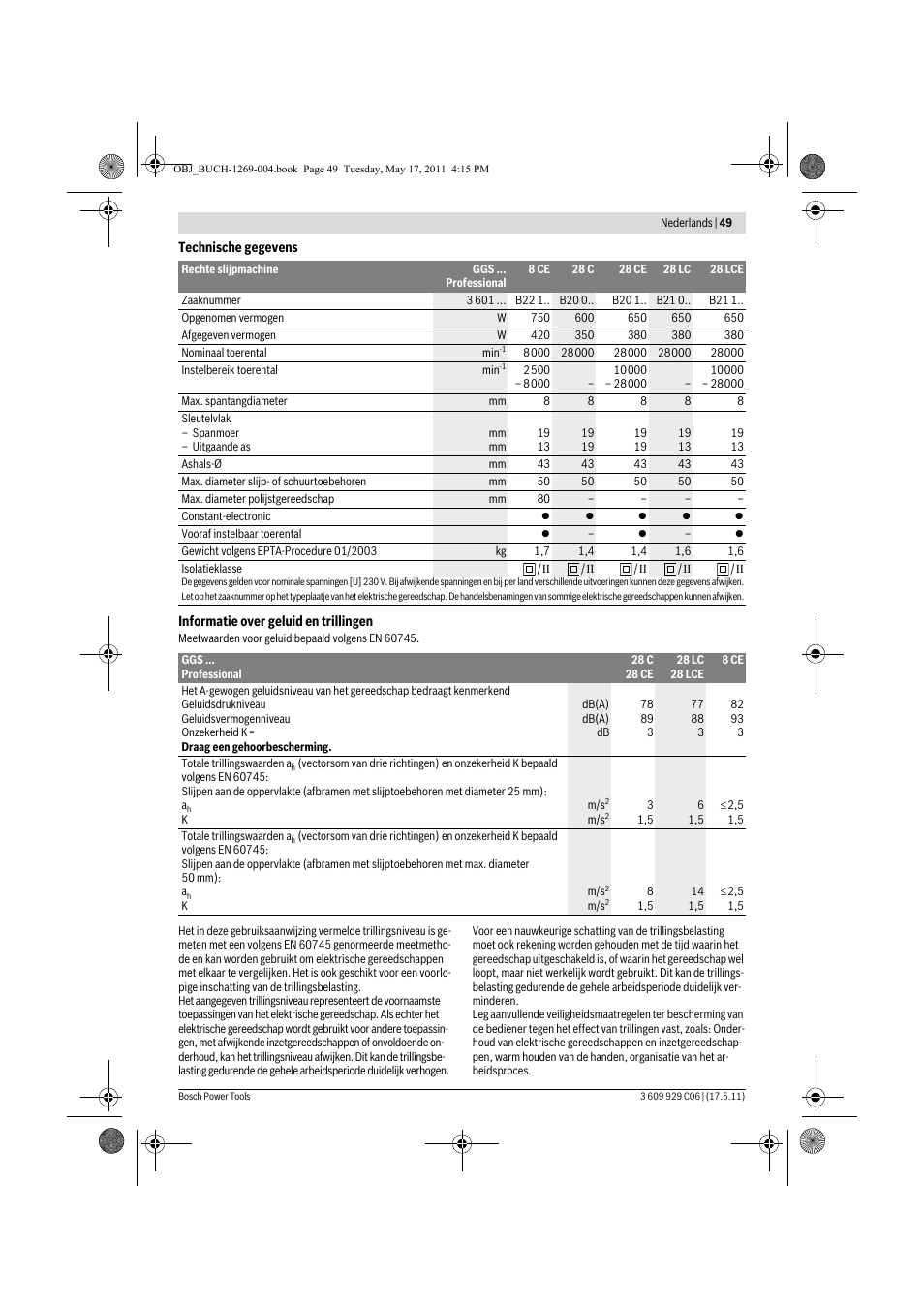 Bosch GGS 8 CE Professional User Manual | Page 49 / 196