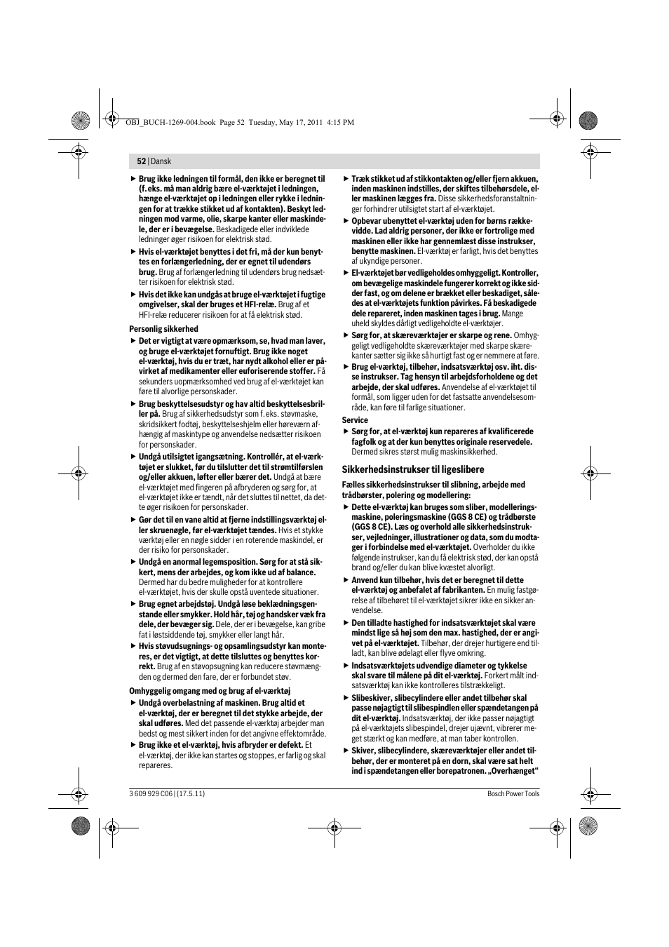 Bosch GGS 8 CE Professional User Manual | Page 52 / 196