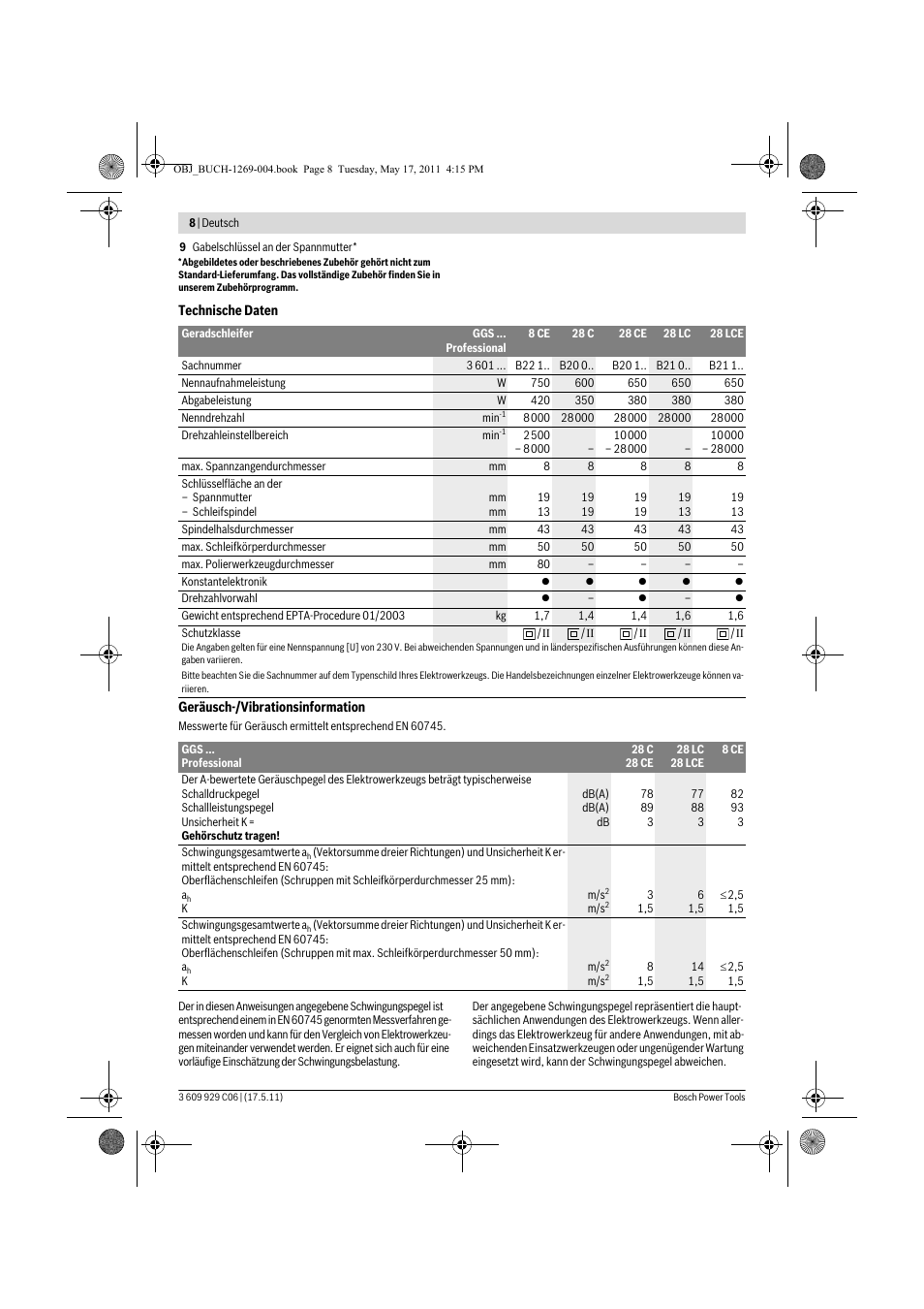 Bosch GGS 8 CE Professional User Manual | Page 8 / 196