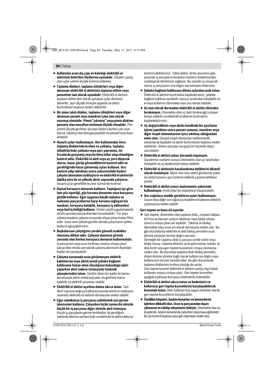 Bosch GGS 8 CE Professional User Manual | Page 84 / 196