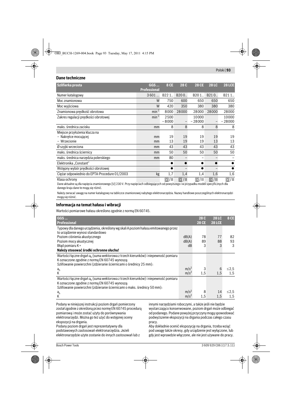 Bosch GGS 8 CE Professional User Manual | Page 93 / 196