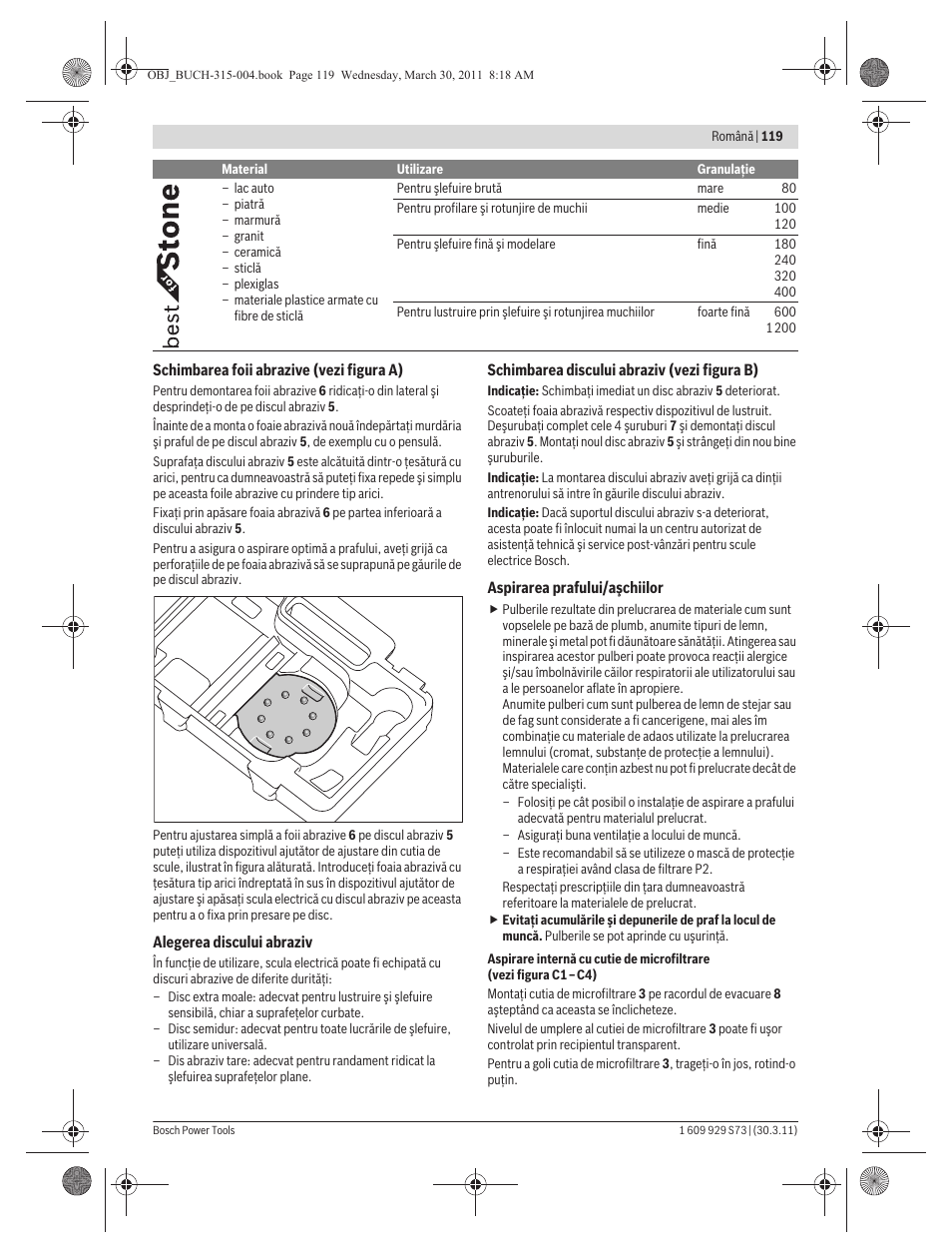 Bosch GEX 125-1 AE Professional User Manual | Page 119 / 173