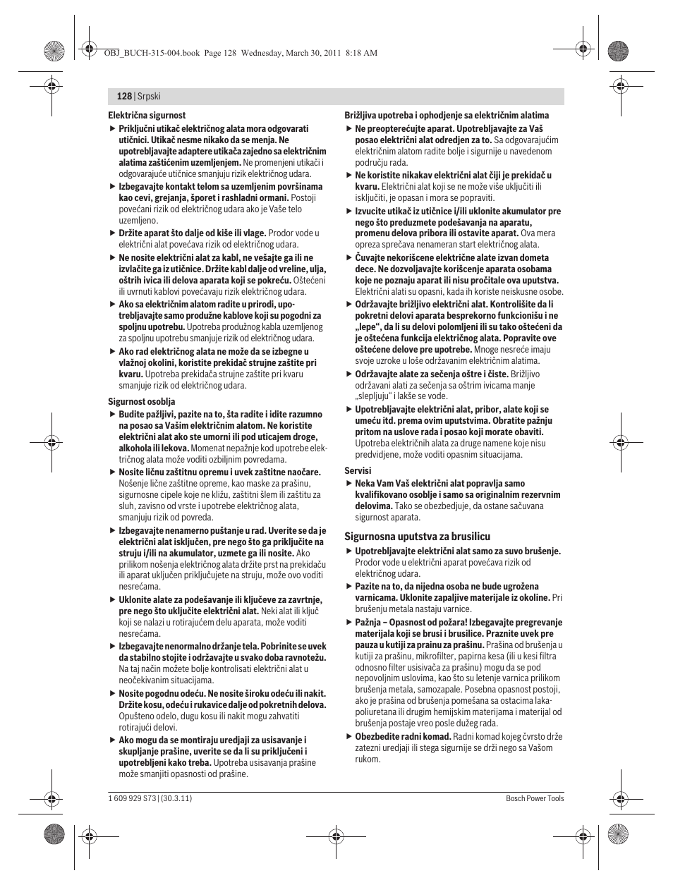 Bosch GEX 125-1 AE Professional User Manual | Page 128 / 173