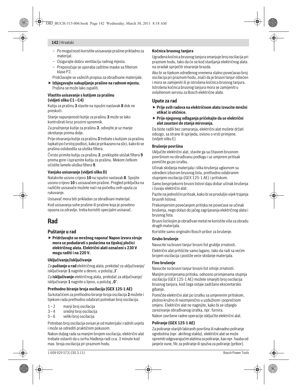 Bosch GEX 125-1 AE Professional User Manual | Page 142 / 173