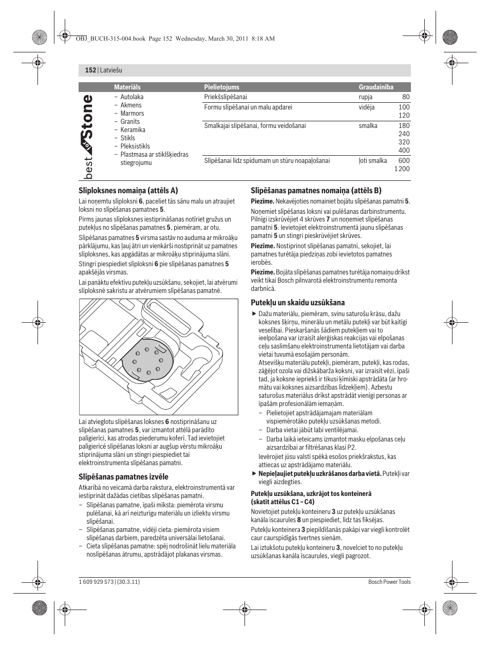 Bosch GEX 125-1 AE Professional User Manual | Page 152 / 173