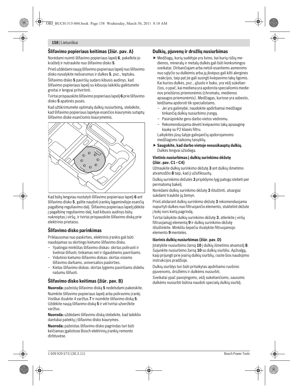 Bosch GEX 125-1 AE Professional User Manual | Page 158 / 173