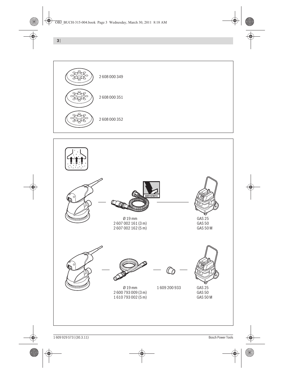 Bosch GEX 125-1 AE Professional User Manual | Page 3 / 173