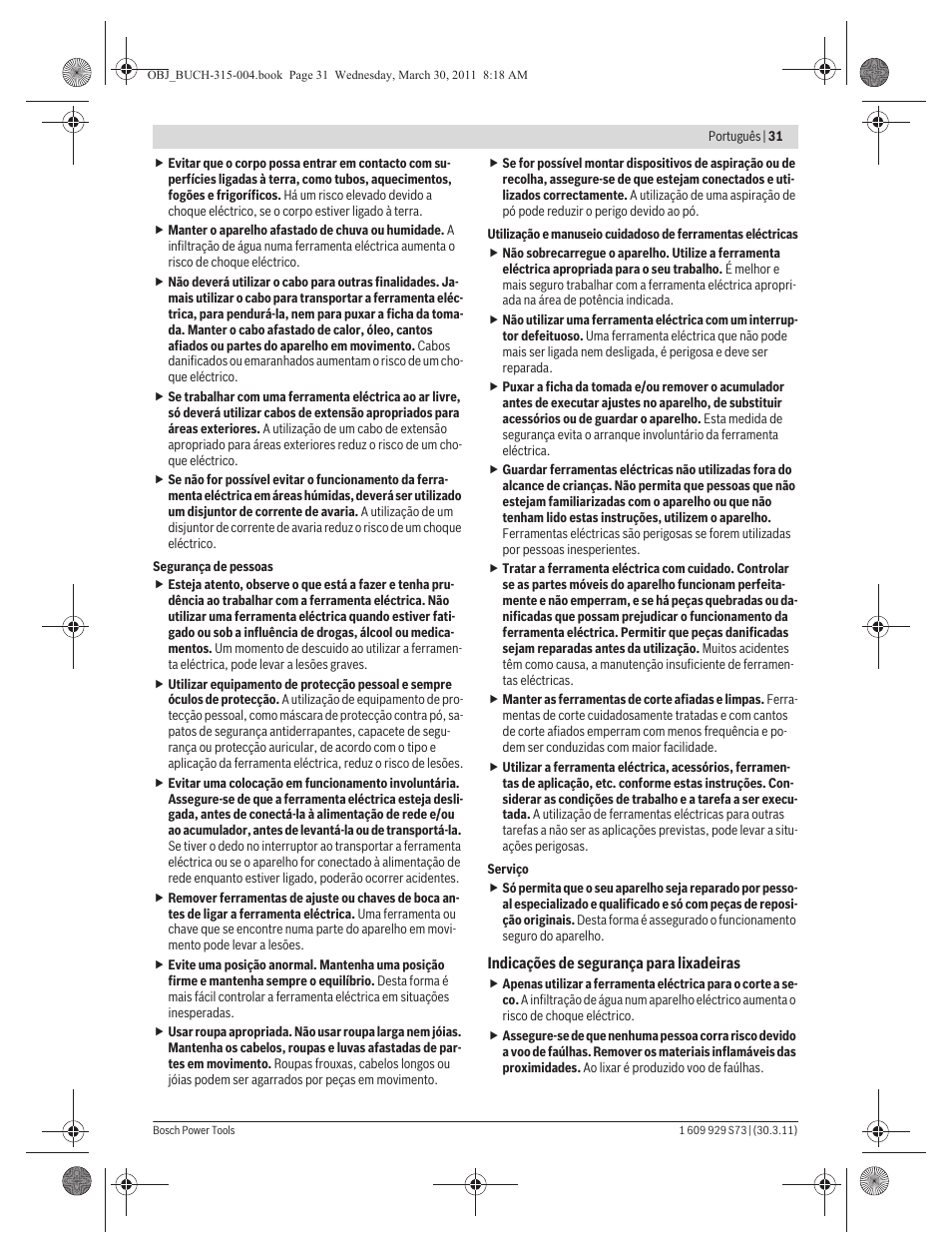 Bosch GEX 125-1 AE Professional User Manual | Page 31 / 173
