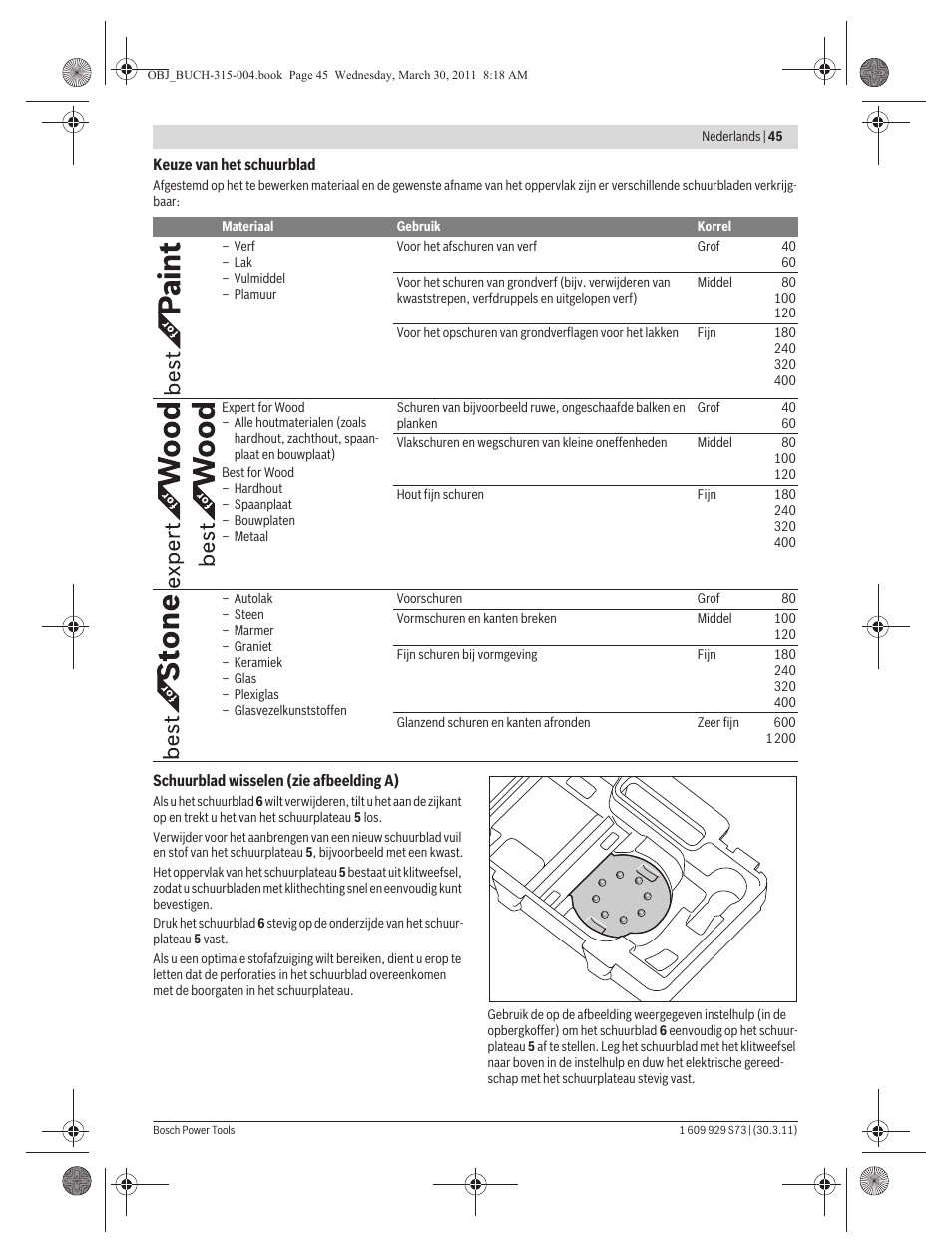 Bosch GEX 125-1 AE Professional User Manual | Page 45 / 173