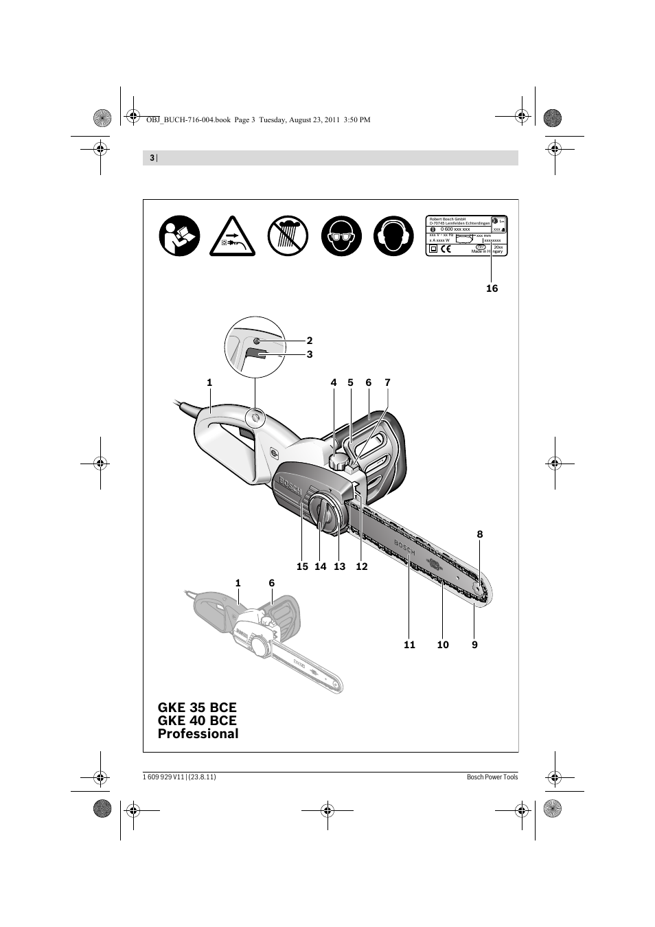 Gke 35 bce gke 40 bce professional | Bosch GKE 35 BCE Professional User Manual | Page 3 / 320