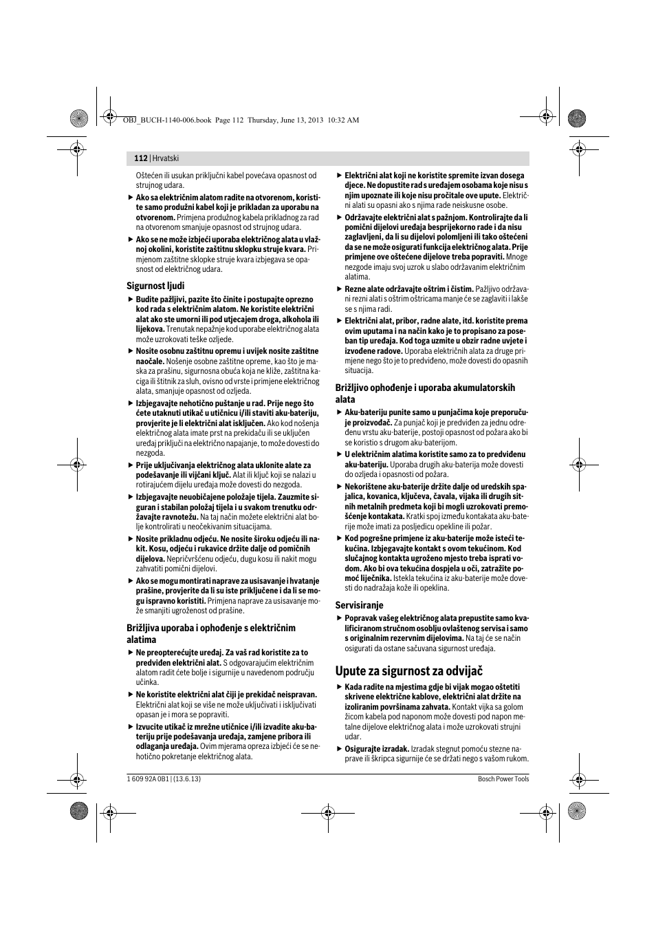 Upute za sigurnost za odvijač | Bosch GDS 18 V-LI HT Professional User Manual | Page 112 / 142