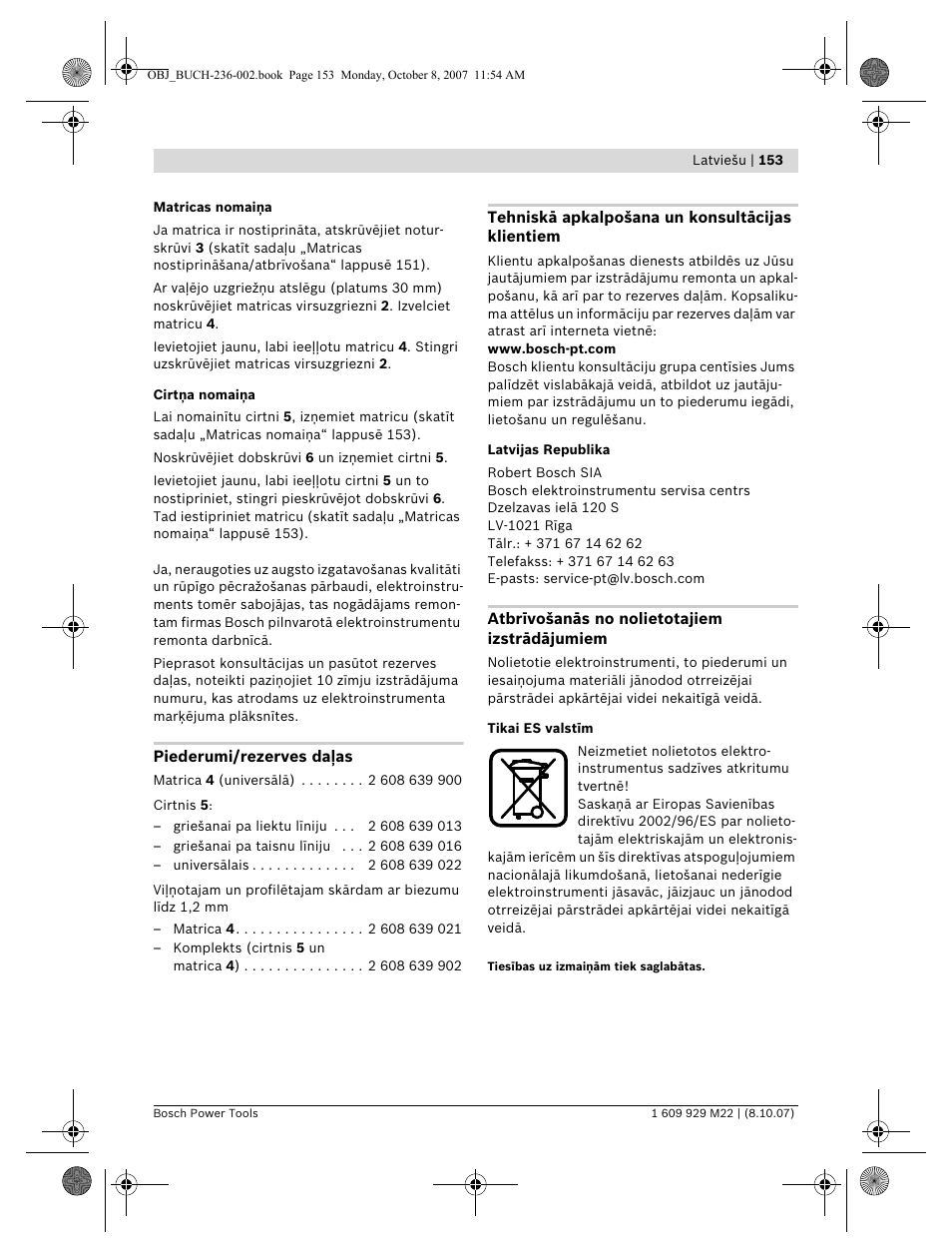 Bosch GNA 2,0 Professional User Manual | Page 153 / 159