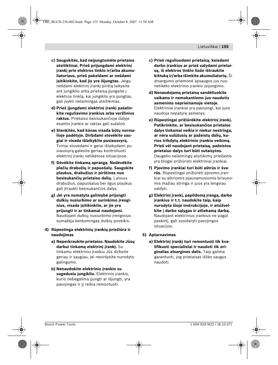 Bosch GNA 2,0 Professional User Manual | Page 155 / 159