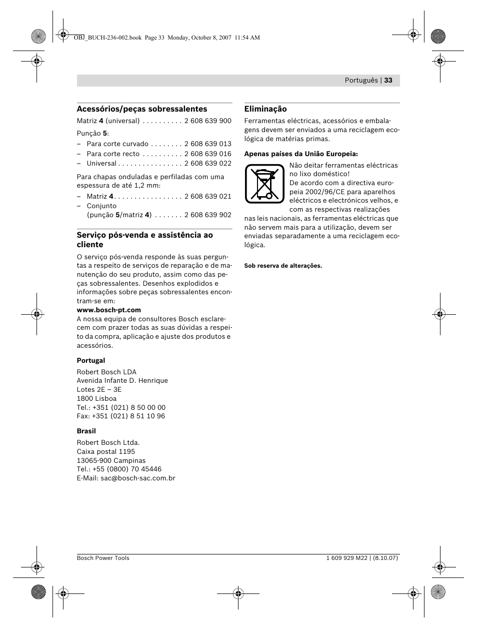 Bosch GNA 2,0 Professional User Manual | Page 33 / 159