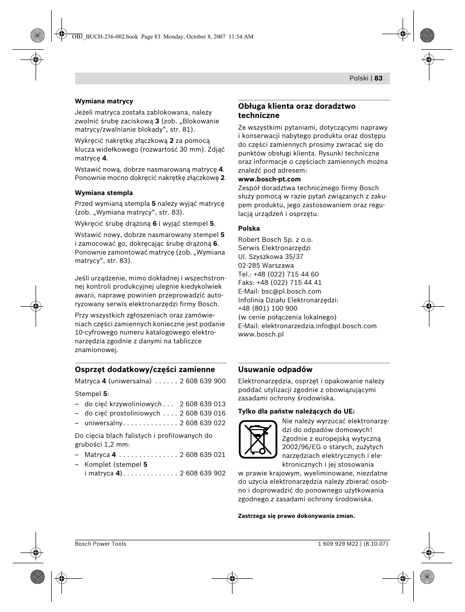 Bosch GNA 2,0 Professional User Manual | Page 83 / 159