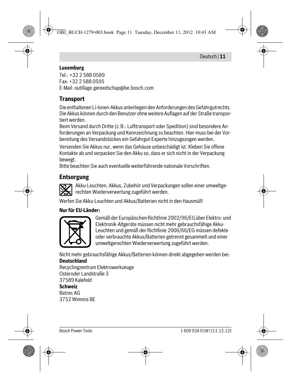Bosch GLI VariLED Professional User Manual | Page 11 / 181