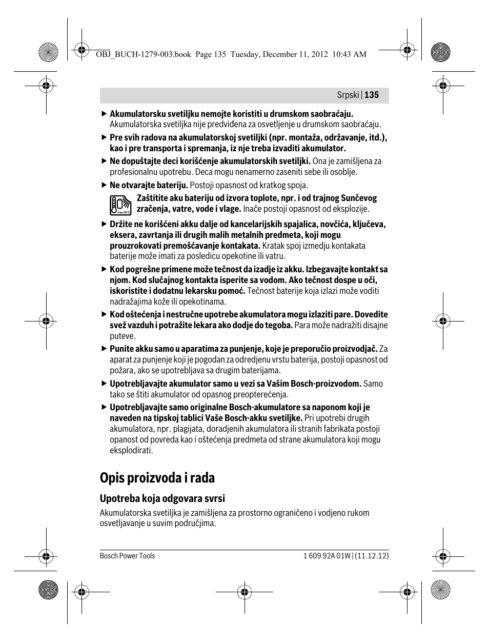 Opis proizvoda i rada | Bosch GLI VariLED Professional User Manual | Page 135 / 181