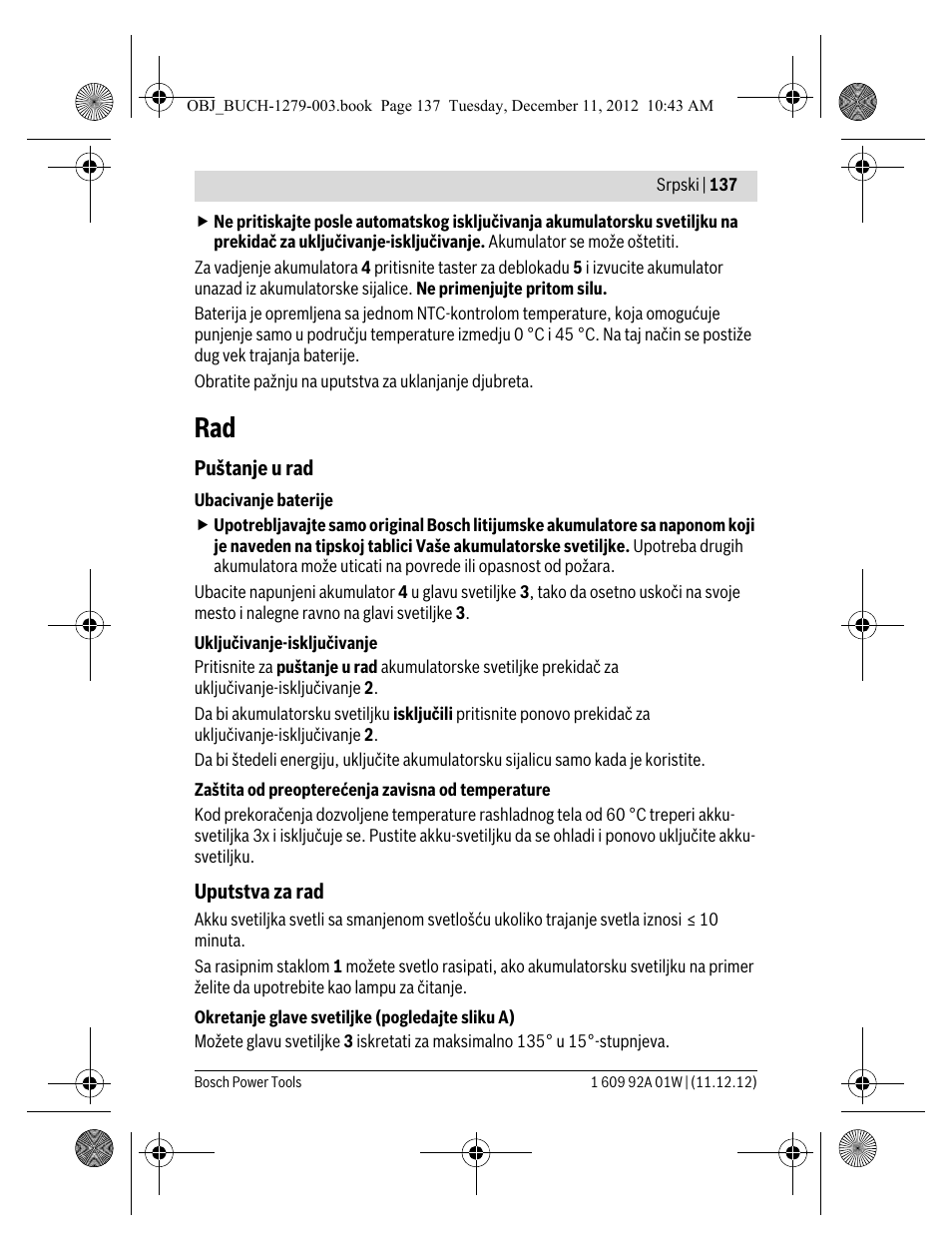 Bosch GLI VariLED Professional User Manual | Page 137 / 181