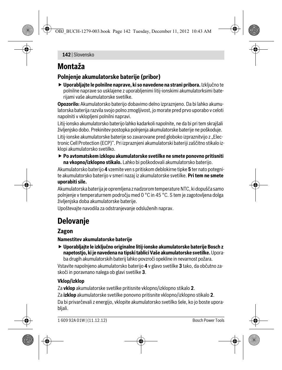 Montaža, Delovanje | Bosch GLI VariLED Professional User Manual | Page 142 / 181