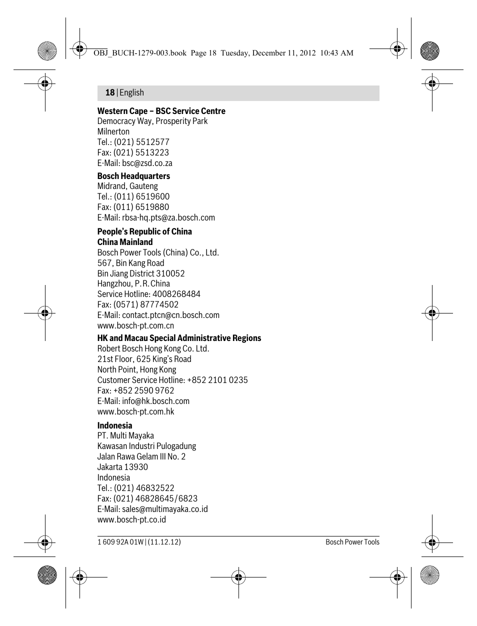 Bosch GLI VariLED Professional User Manual | Page 18 / 181