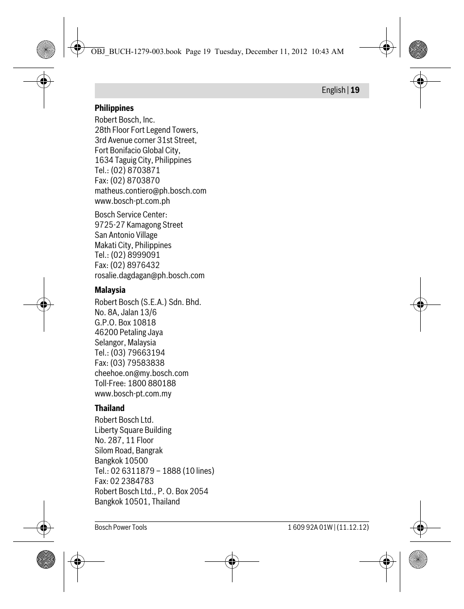 Bosch GLI VariLED Professional User Manual | Page 19 / 181