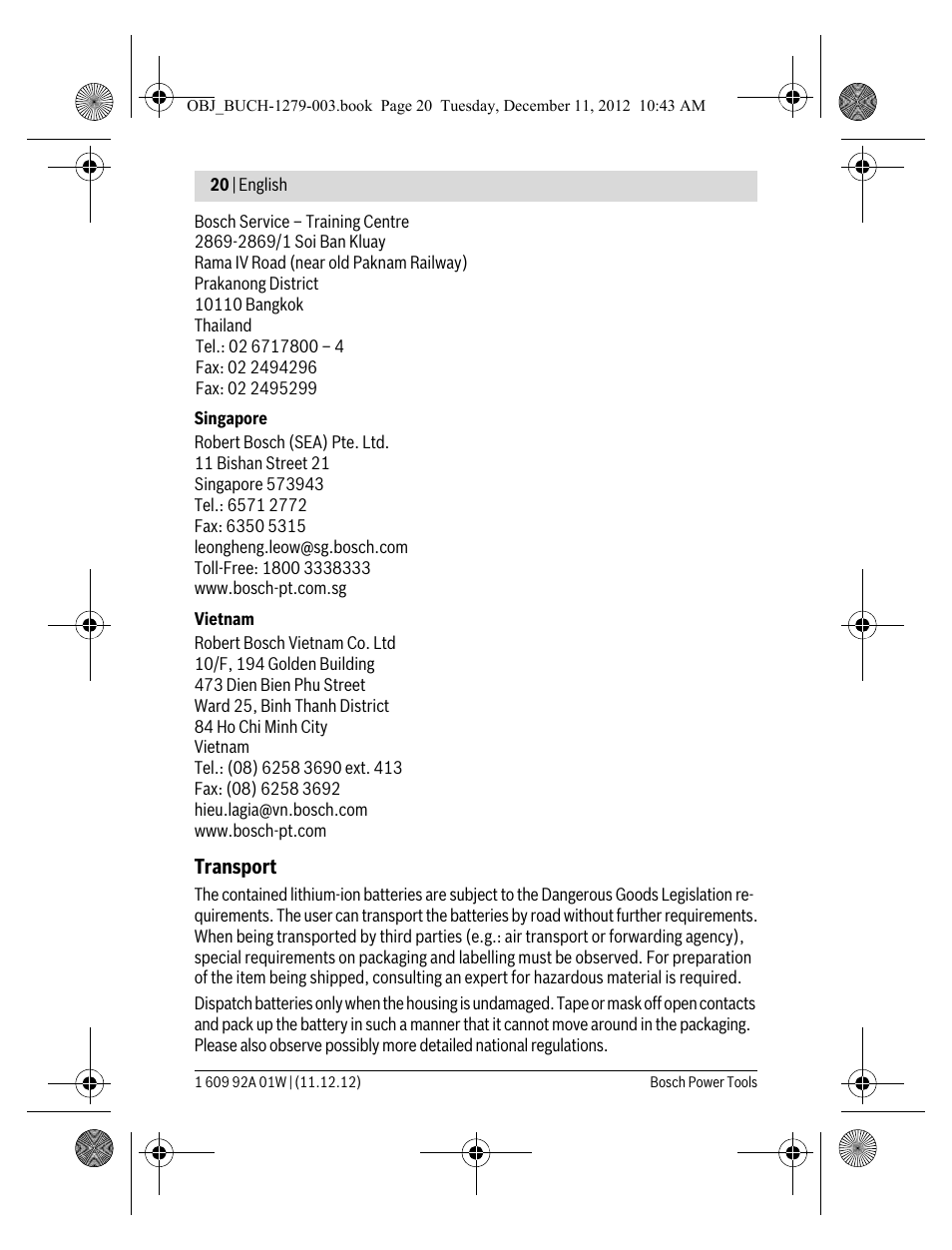 Bosch GLI VariLED Professional User Manual | Page 20 / 181