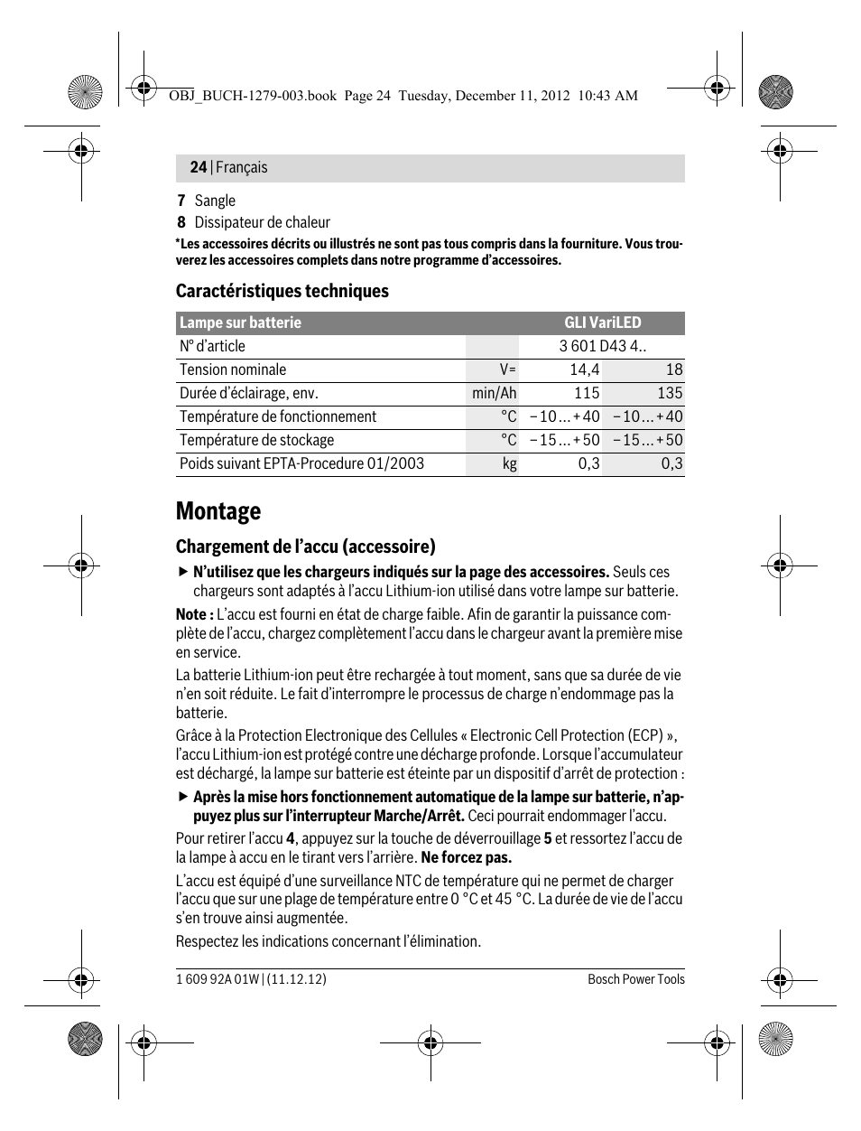 Montage | Bosch GLI VariLED Professional User Manual | Page 24 / 181