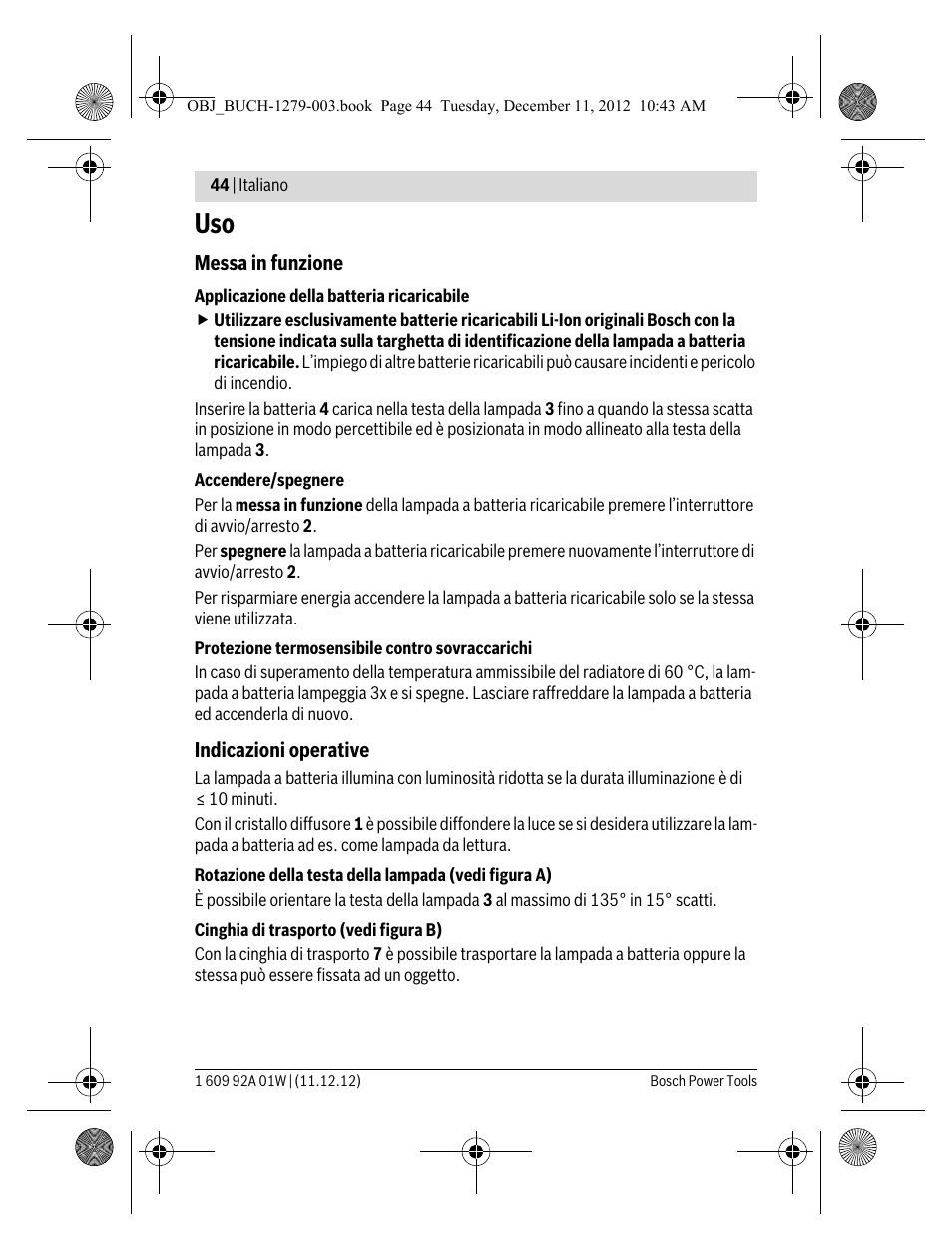 Bosch GLI VariLED Professional User Manual | Page 44 / 181