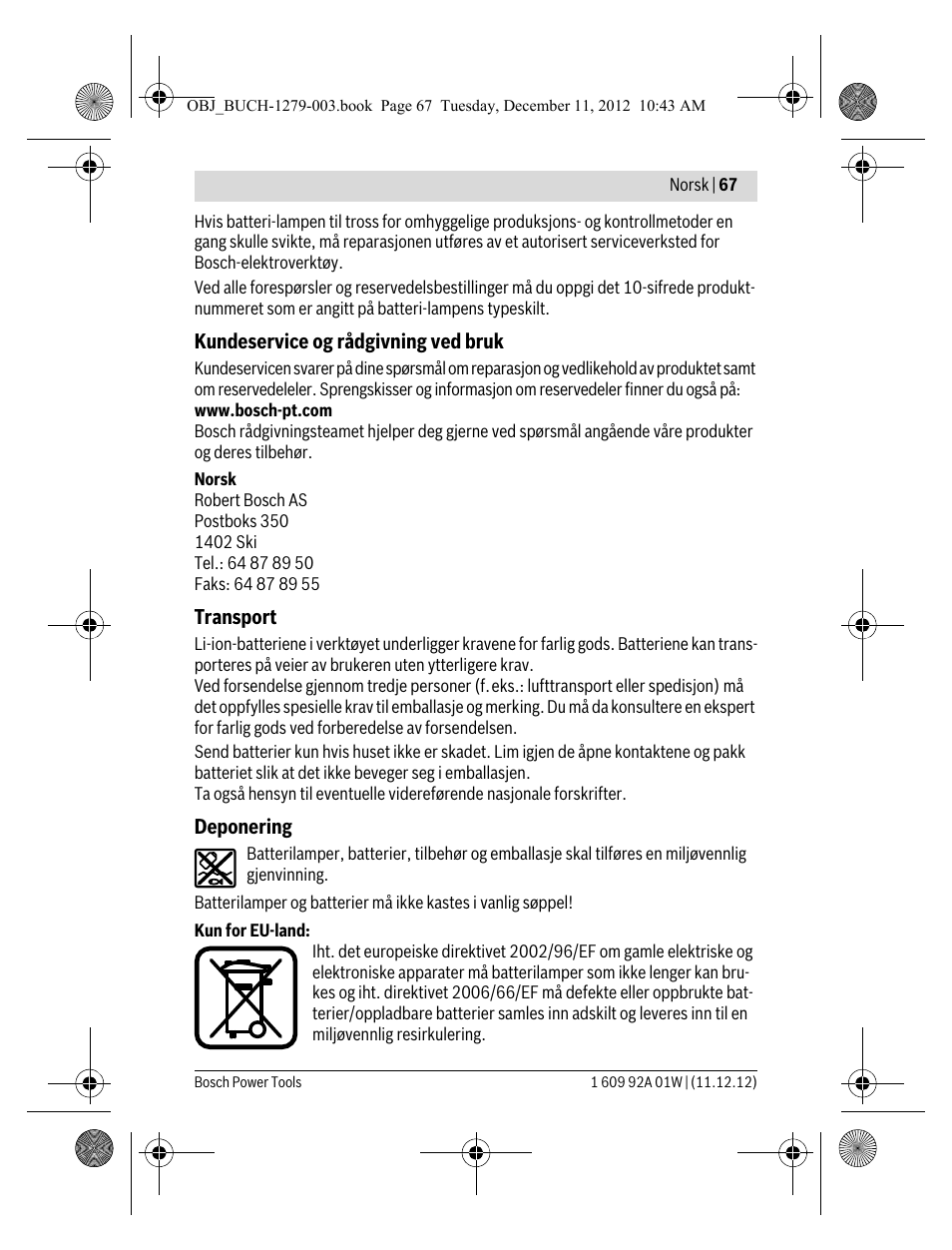 Bosch GLI VariLED Professional User Manual | Page 67 / 181