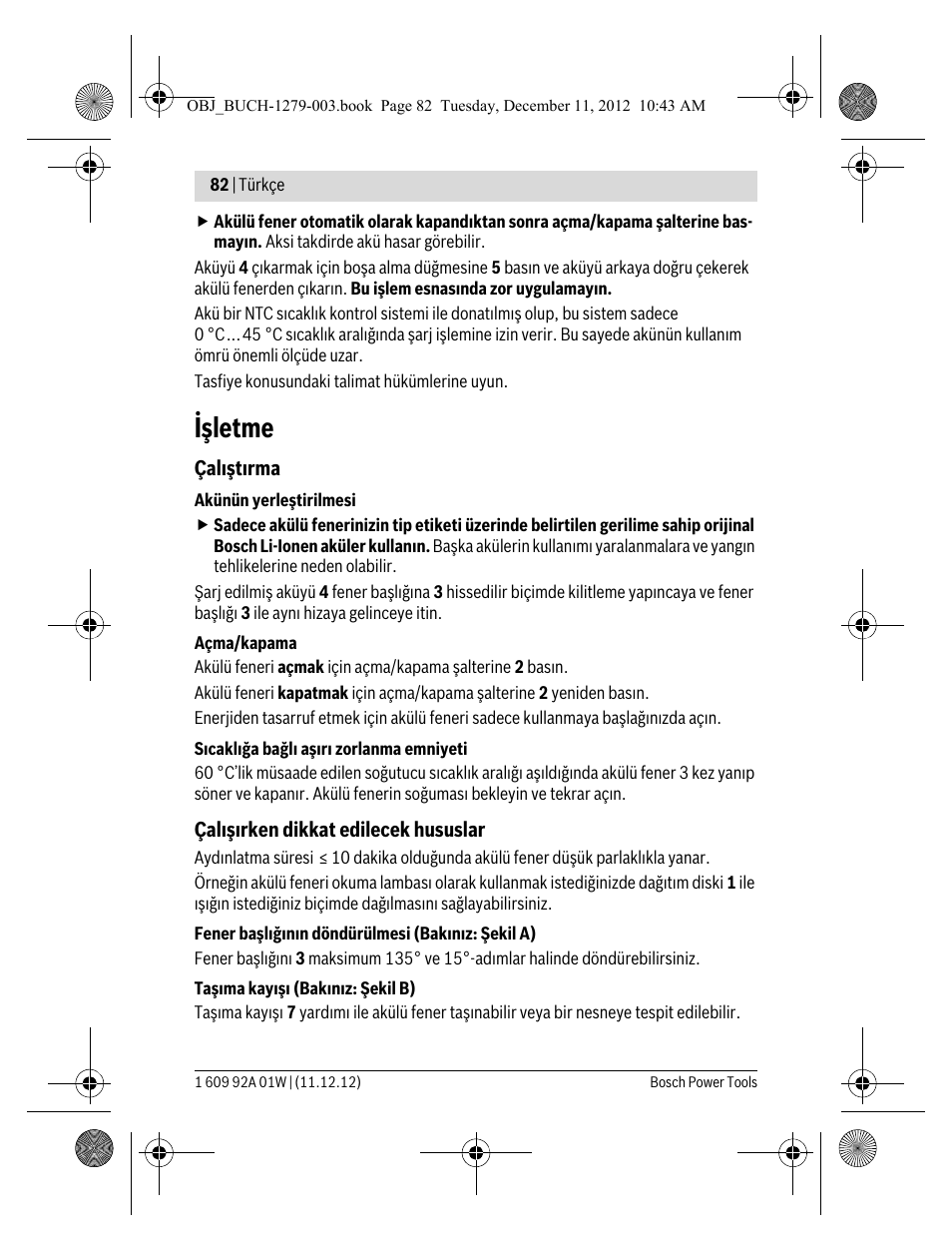 Işletme | Bosch GLI VariLED Professional User Manual | Page 82 / 181