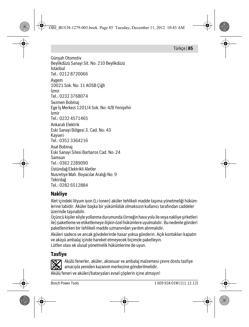 Bosch GLI VariLED Professional User Manual | Page 85 / 181