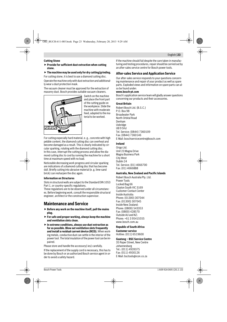 Maintenance and service | Bosch GWS 14-125 Inox Professional User Manual | Page 22 / 270