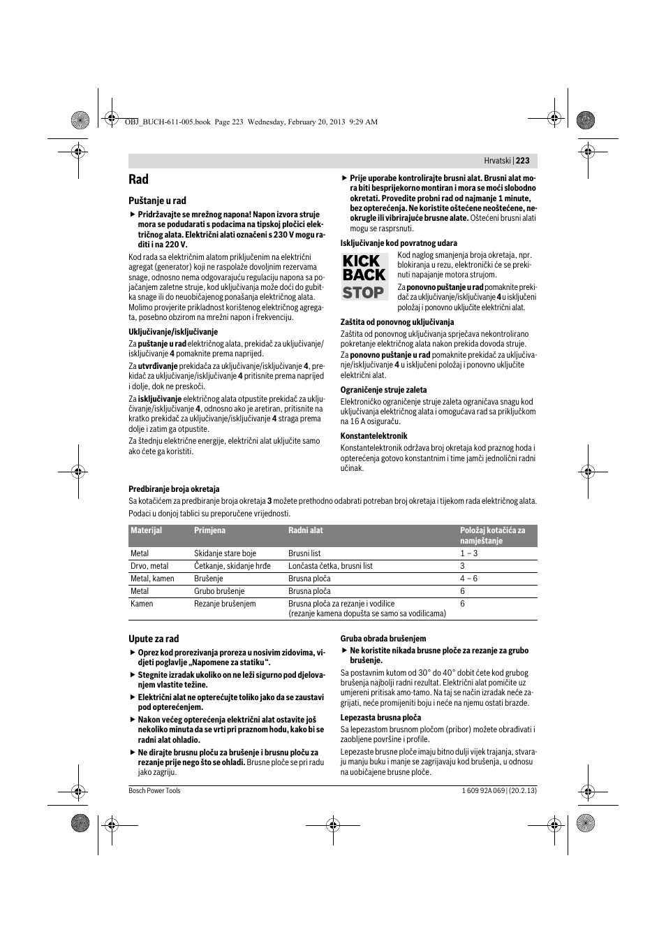 Bosch GWS 14-125 Inox Professional User Manual | Page 222 / 270