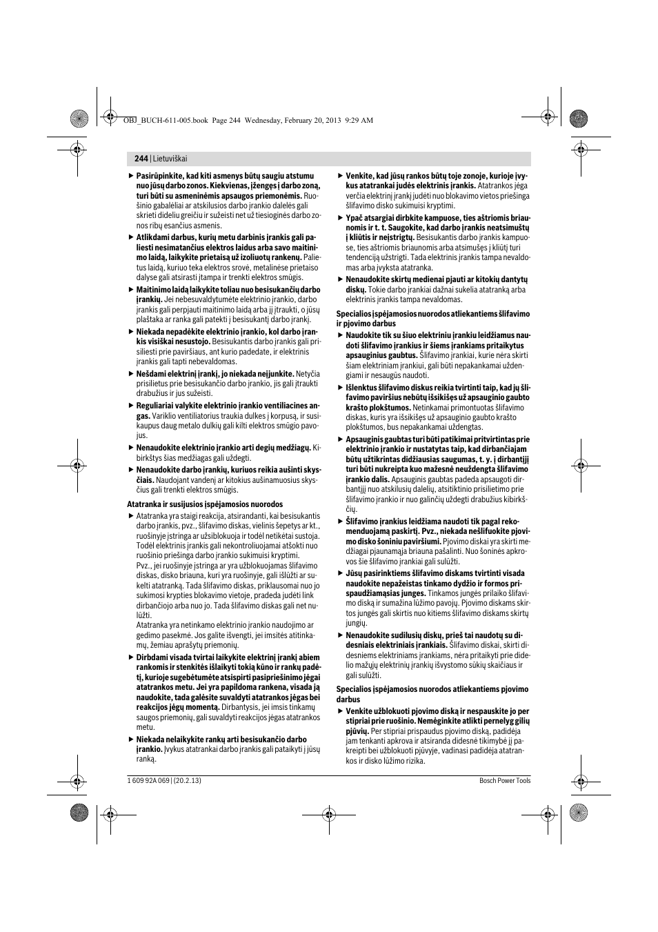 Bosch GWS 14-125 Inox Professional User Manual | Page 243 / 270