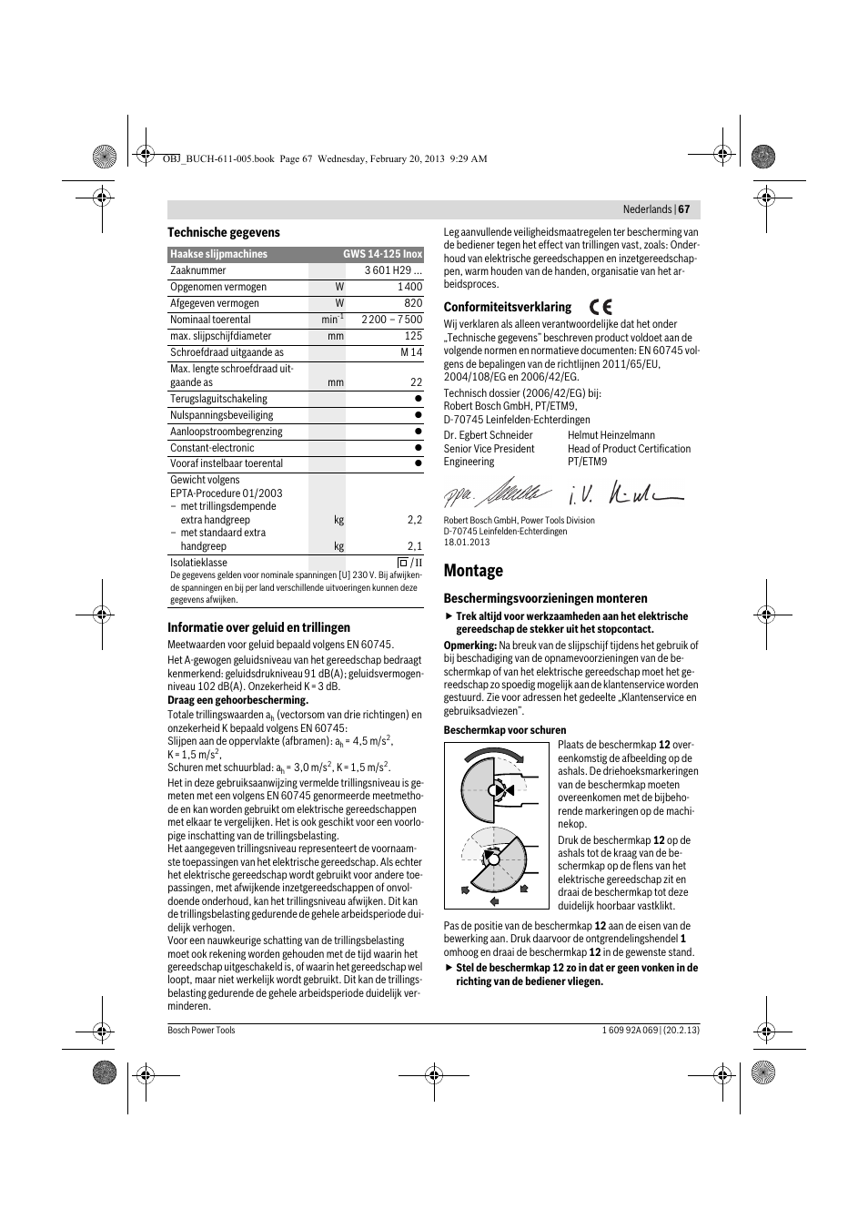 Montage | Bosch GWS 14-125 Inox Professional User Manual | Page 66 / 270