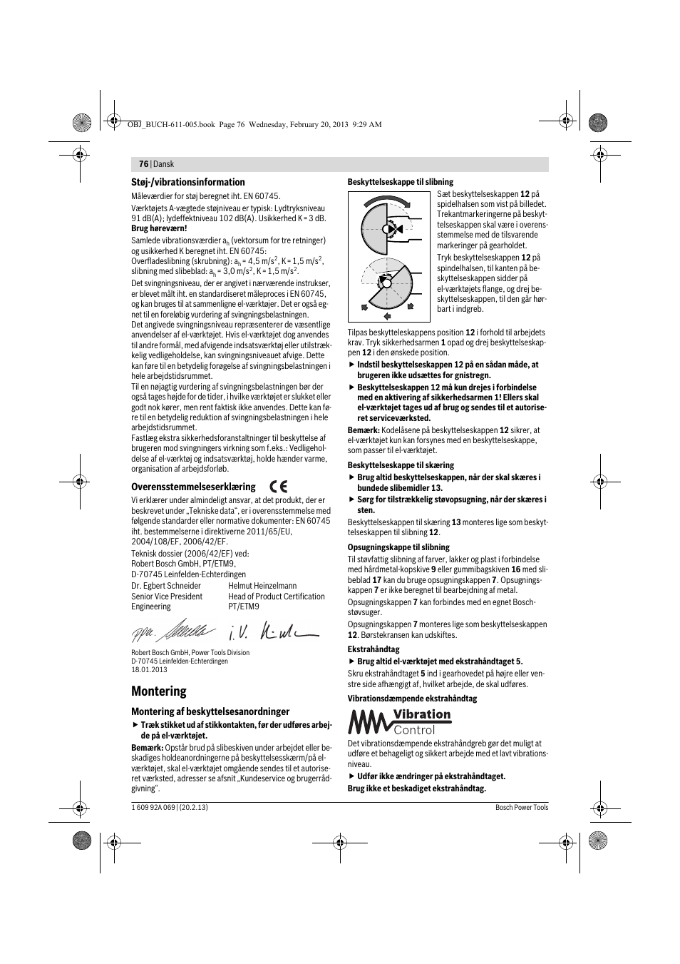 Montering | Bosch GWS 14-125 Inox Professional User Manual | Page 75 / 270