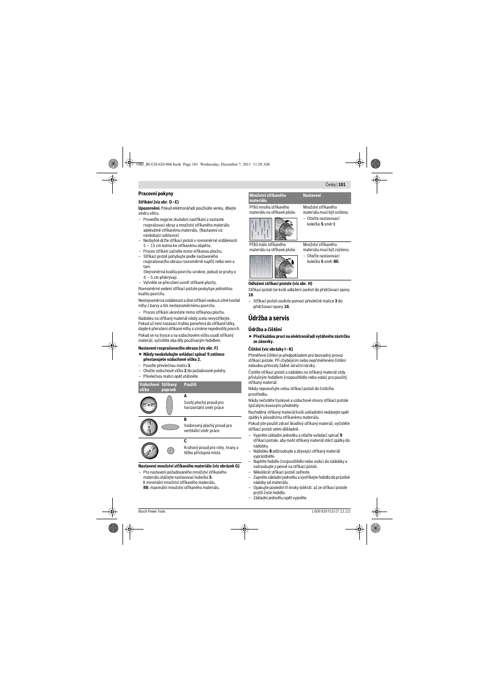 Údržba a servis | Bosch PFS 65 User Manual | Page 101 / 181
