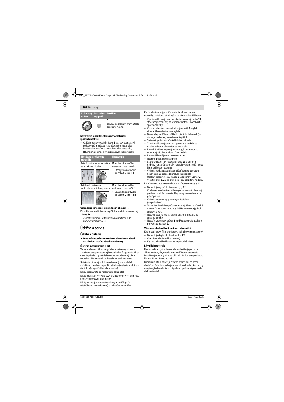 Údržba a servis | Bosch PFS 65 User Manual | Page 108 / 181