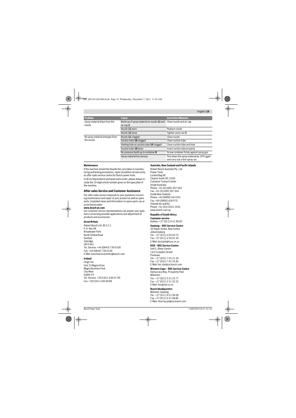 Bosch PFS 65 User Manual | Page 19 / 181