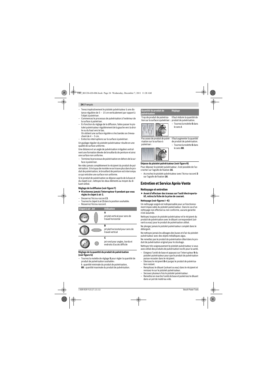 Entretien et service après-vente | Bosch PFS 65 User Manual | Page 24 / 181