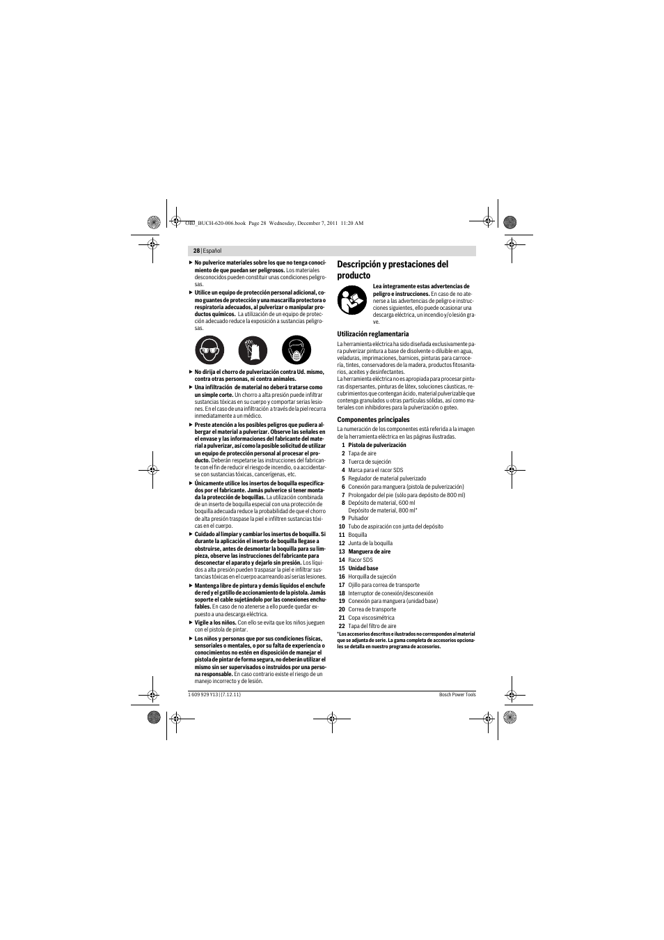 Descripción y prestaciones del producto | Bosch PFS 65 User Manual | Page 28 / 181