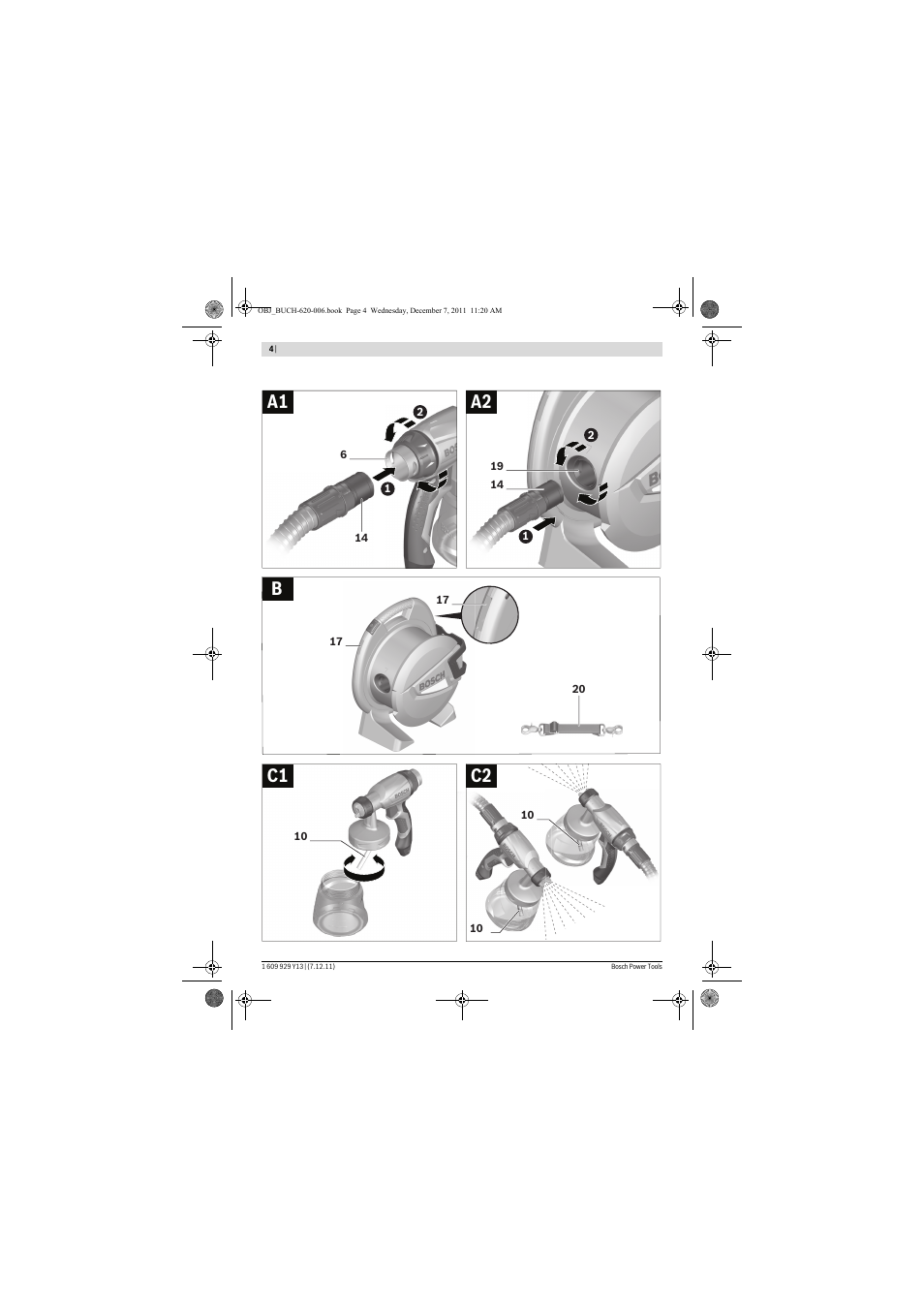 A1 b a2 c1 c2 | Bosch PFS 65 User Manual | Page 4 / 181