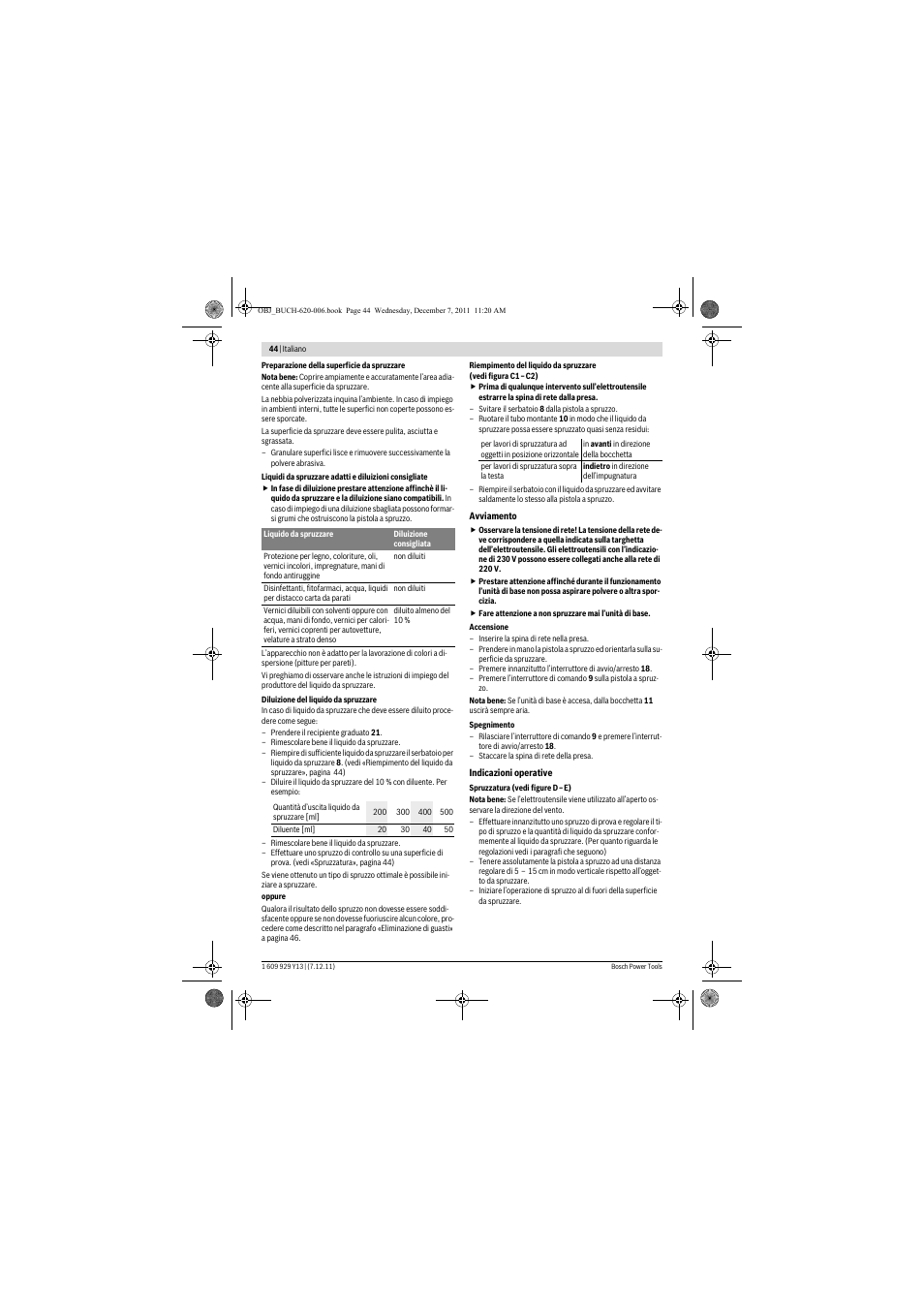 Bosch PFS 65 User Manual | Page 44 / 181