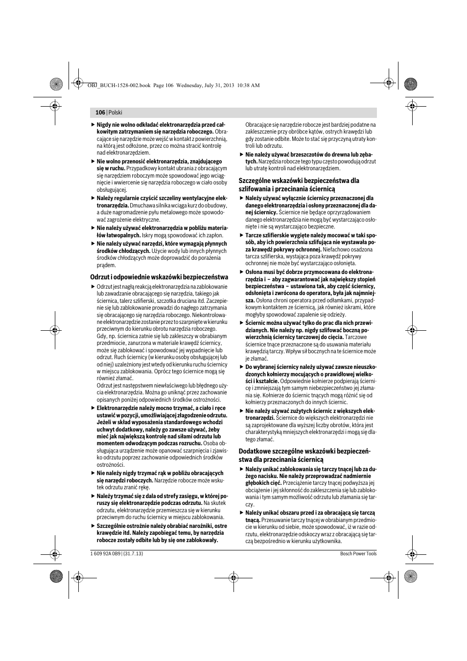 Bosch GWS 24-230 LVI Professional User Manual | Page 106 / 259