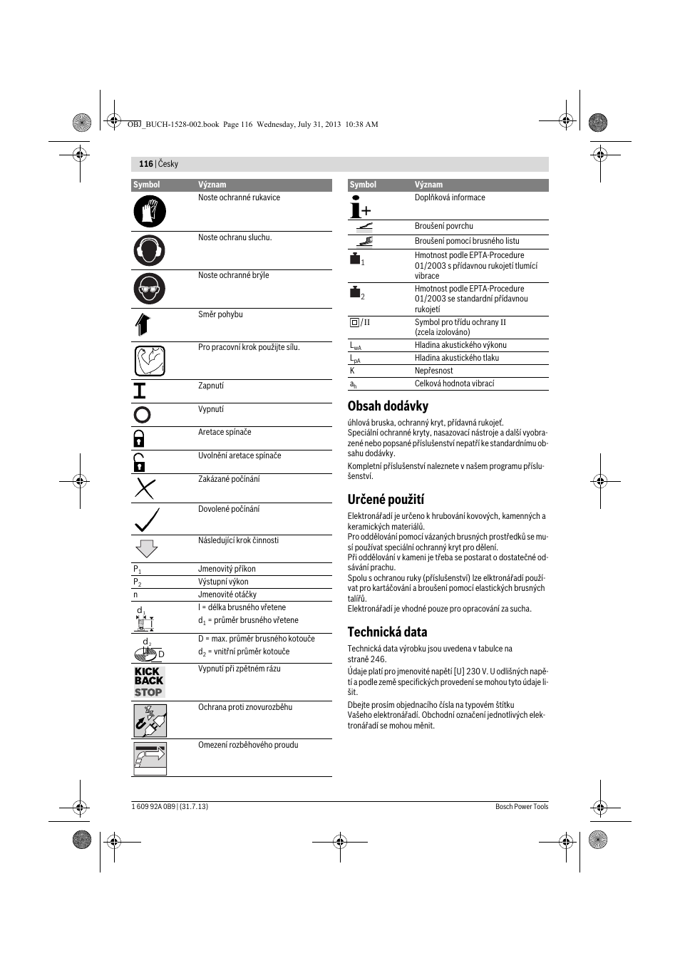 Bosch GWS 24-230 LVI Professional User Manual | Page 116 / 259