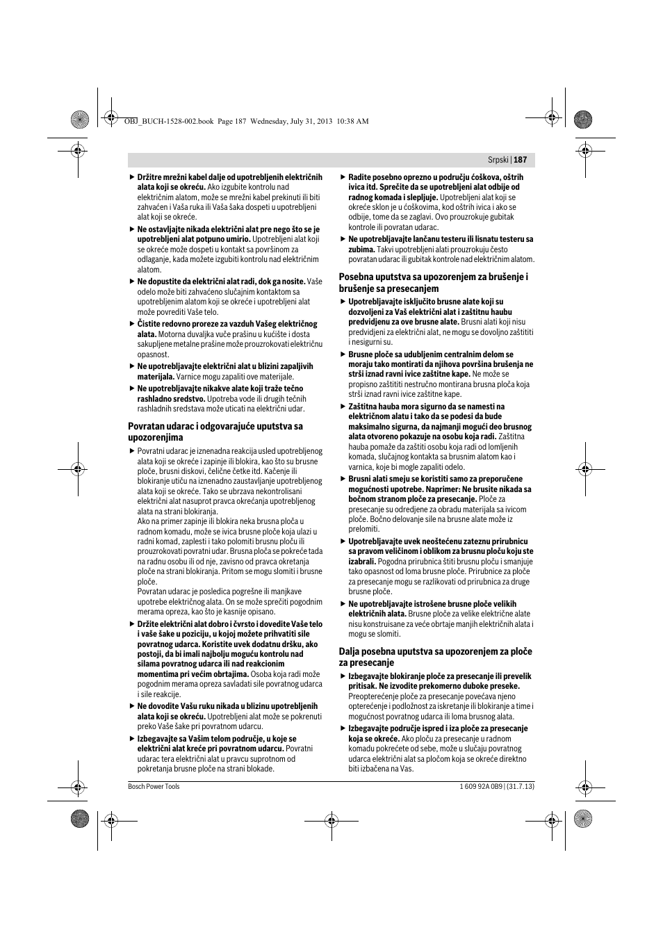 Bosch GWS 24-230 LVI Professional User Manual | Page 187 / 259