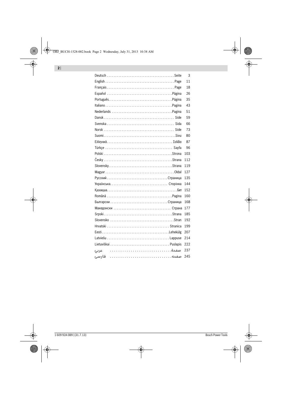 Bosch GWS 24-230 LVI Professional User Manual | Page 2 / 259